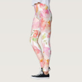 Sassy Modern Pink Floral Leggings (Links)