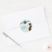 Sassy Moeder Baby shower Favor Sticker - Blauw (Envelop)