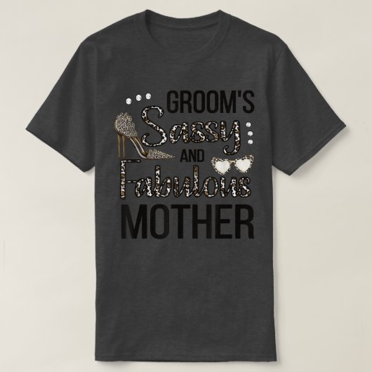 Sassy Moeder van de Groom Shower Grooms Mam T-shirt (Design voorkant)