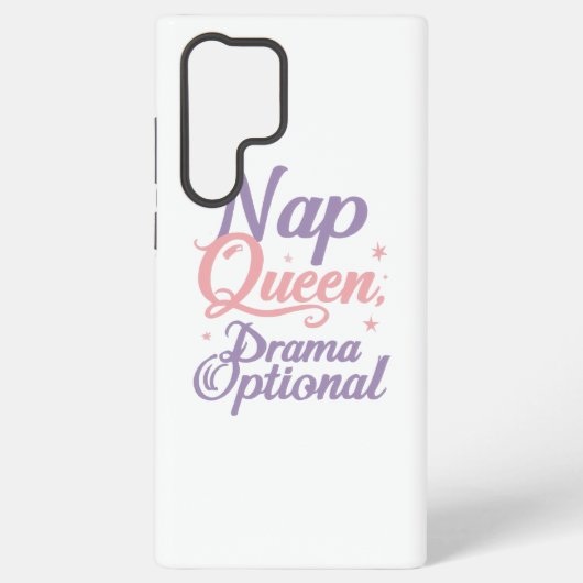 Sassy "Nap Queen" Pastel Typography Samsung Galaxy Hoesje (Achterkant)