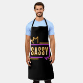 Sassy Neon Glow Apron – Bold Attitude Schort (Gedragen)