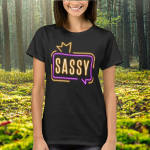 Sassy Neon Glow T-shirt – Grafische T-shirt met ee