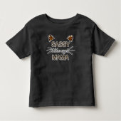 Sassy net als mijn mama Leopard Print Whiskers en  Kinder Shirts (Voorkant)