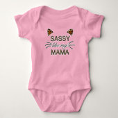 Sassy net als mijn mama Leopard Print Whiskers en  Romper (Voorkant)