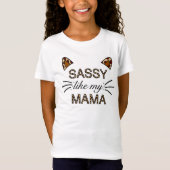 Sassy net als mijn mama Leopard Print Whiskers en T-shirt (Voorkant)