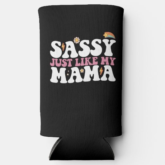 Sassy net als mijn moeder Groovy Seltzer Blikjeskoeler (Voorkant)