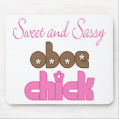 Sassy Oboe Chick Mousepad Muismat (Voorkant)