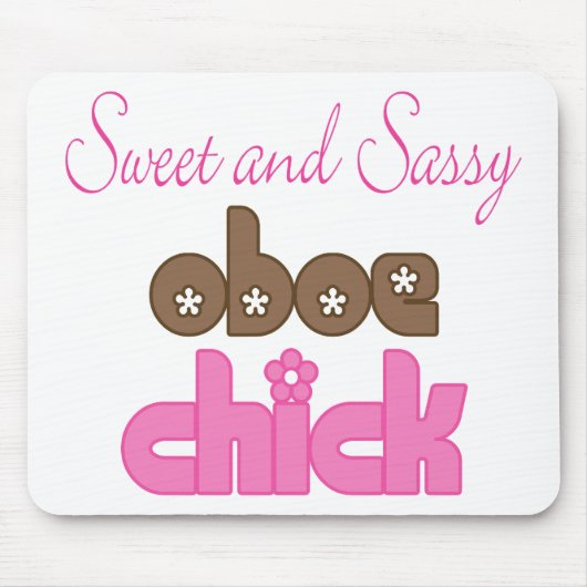 Sassy Oboe Chick Mousepad Muismat (Voorkant)