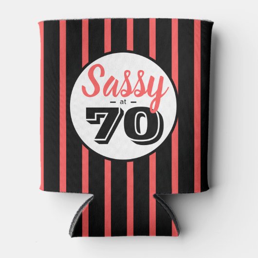 Sassy op 70 Verjaardagsfeestje Koelbox Blikjeskoeler (Voorkant)