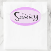 Sassy Ovale Sticker (Tas)
