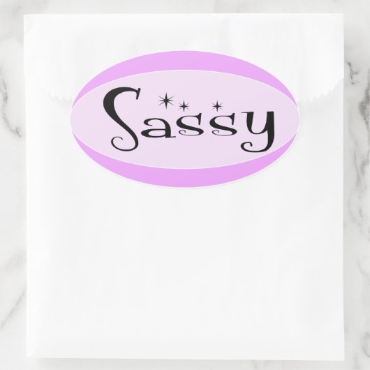 Sassy Ovale Sticker (Tas)