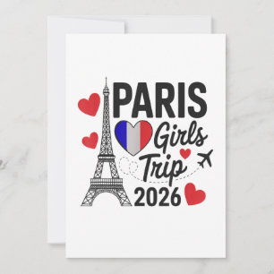 Sassy Paris Meisjesreis 2026 Vakantie Kinderen Reü Feestdagenkaart