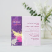 Sassy Peacock Feather Silhouette Vrijgezellenfeest Kaart (Staand voorkant)