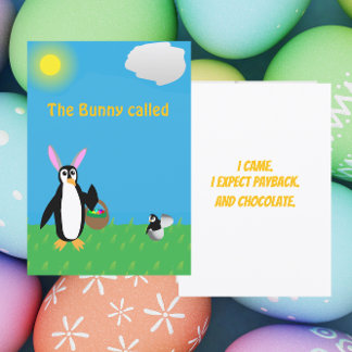 Sassy Penguin Easter Humor Kaart