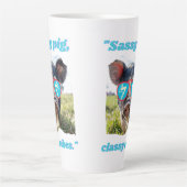 Sassy Pig Classic Vibes - Pig Quote Latte Mok (Voorkant)