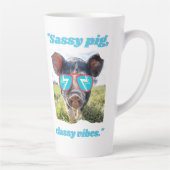 Sassy Pig Classic Vibes - Pig Quote Latte Mok (Rechts)