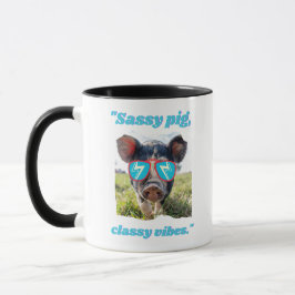 Sassy Pig Classic Vibes - Pig Quote Mok