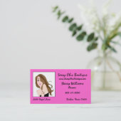 Sassy Pink Diva Visitekaartjes (Staand voorkant)