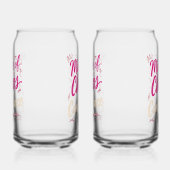 Sassy Pink Typography Chaos And Confidence Blikvorm Glas (Rechts)