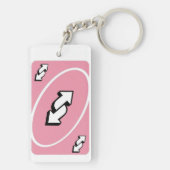Sassy Pink UNO Reverse Card Keychain – Meme Lover (achterkant)