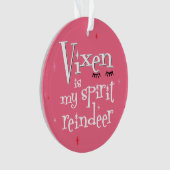 Sassy Pink Vixen is mijn Spirit Reindeer Ornament (voorkant)