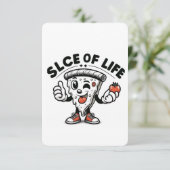 Sassy Pizza Slice met persoonlijkheid Bedankkaart (Staand voorkant)