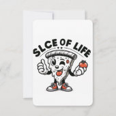 Sassy Pizza Slice met persoonlijkheid Bedankkaart (Achterkant)