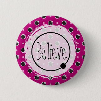 Sassy Polka Dots geloven Button - Paars