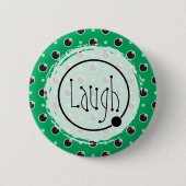 Sassy Polka Dots Laugh Button - Groen (Voorkant)