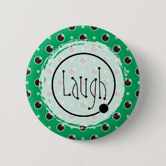 Sassy Polka Dots Laugh Button - Groen
