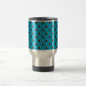 Sassy Polka Dots Monogram Travel Mug - Aqua Reisbeker (Center)