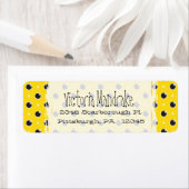Sassy Polka Dots Retouradres Label - Geel (Insitu)