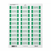 Sassy Polka Dots Return Address Label - Groen (Full Sheet)