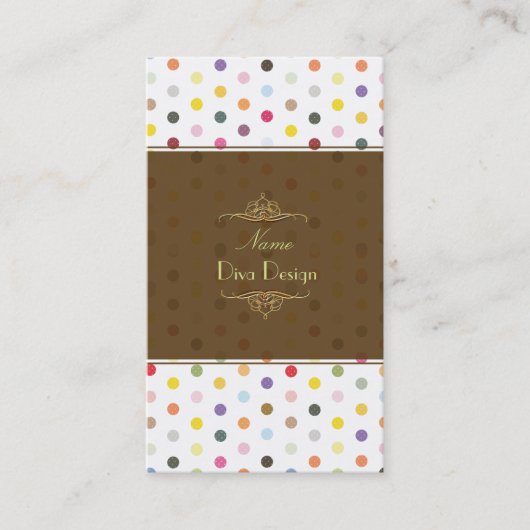 Sassy Polka stipt BusinessCard Visitekaartje (Voorkant)