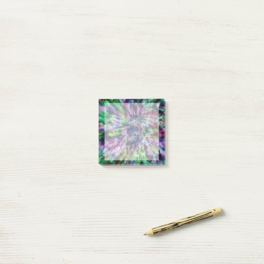Sassy Psychedelic Splash Tie Dye Post-it® Notes (Op bureau)
