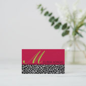 Sassy Red en Giraffe afdrukken Visitekaartje (Staand voorkant)