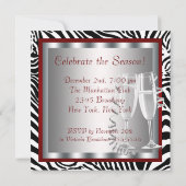 Sassy Red High Heel Shoes Zebra Kerstfeest Kaart (Achterkant)