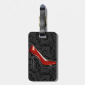 Sassy Red Shoe Bagagelabel (Achterkant verticaal)