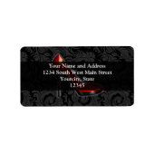 Sassy Red Shoe Etiket (Voorkant)