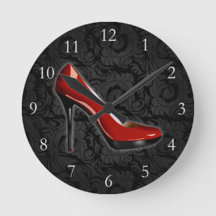 Sassy Red Shoe Ronde Klok