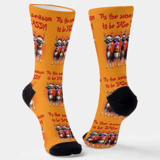 Sassy Reindeer Sokken (Gebogen)