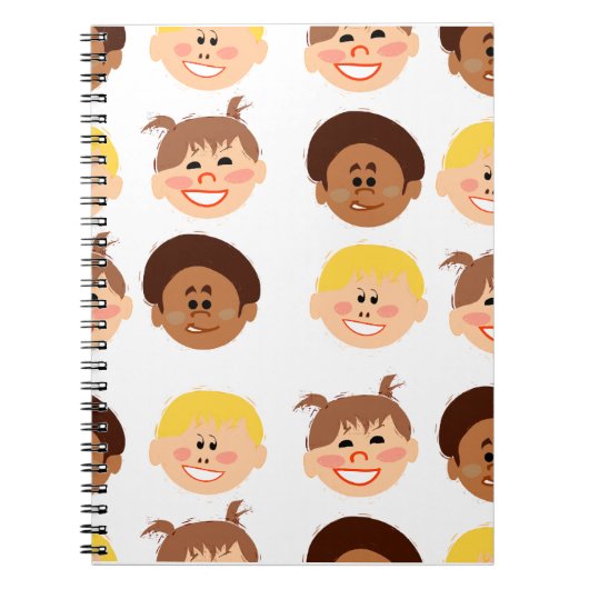 Sassy Retro Kiddie Cartoon Notitieboek (Voorkant)