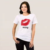 SASSY RODE LIPPEN Tri-Blend SHIRT (Voorkant volledig)