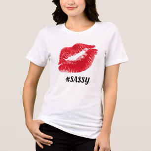 SASSY RODE LIPPEN Tri-Blend SHIRT