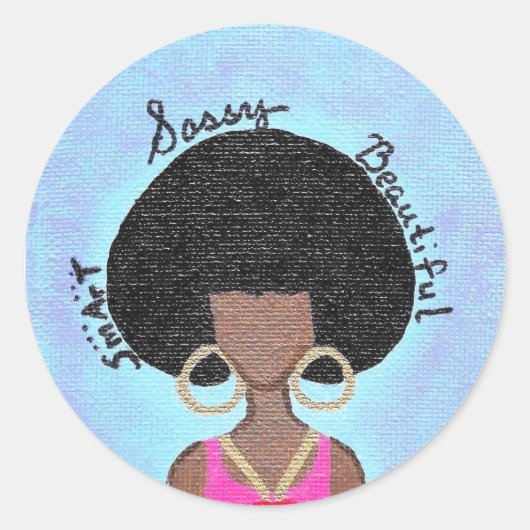 Sassy Ronde Sticker (Voorkant)