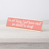 Sassy Roos Gold Desk Bureau Naambordje (Voorkant)