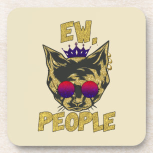 Sassy Royal Cat - "Ew. Mensen" Grappige kattenlief Bier Onderzetter