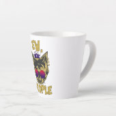 Sassy Royal Cat - "Ew. Mensen" Grappige kattenlief Latte Mok (Rechterhoek)