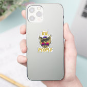 Sassy Royal Cat - "Ew. Mensen" Grappige kattenlief Sticker (Telefoon)