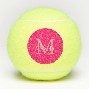 Sassy roze Elegant Modern Monogram Tennisballen